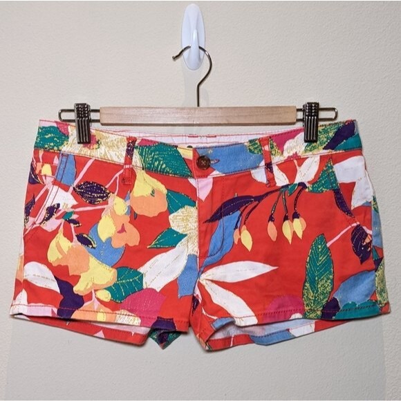 Roxy Junior Hawaiian Floral Print Shorts Size 5 - Picture 11 of 11